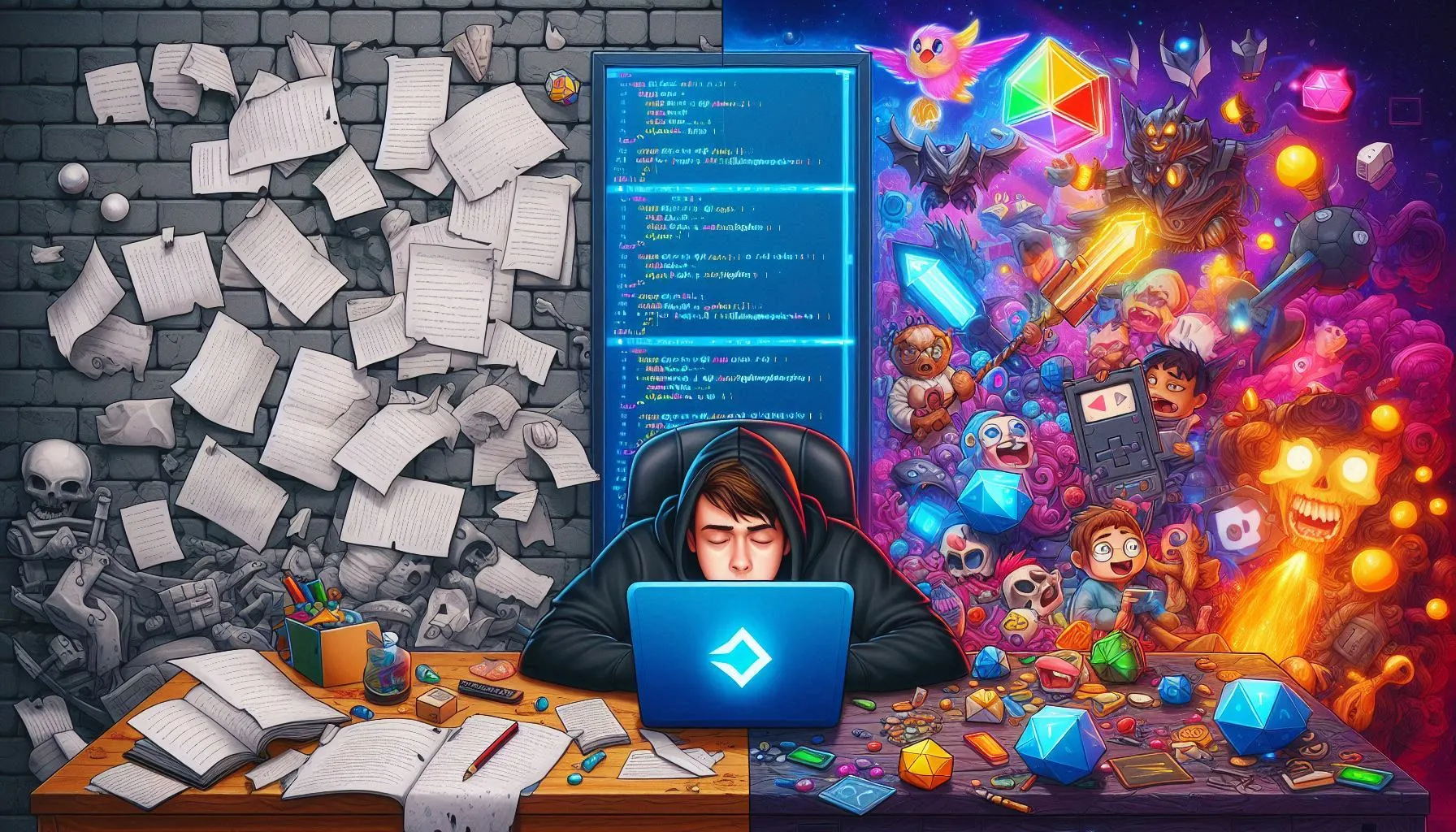 Геймер изучает JavaScript через игровые квесты и приключения